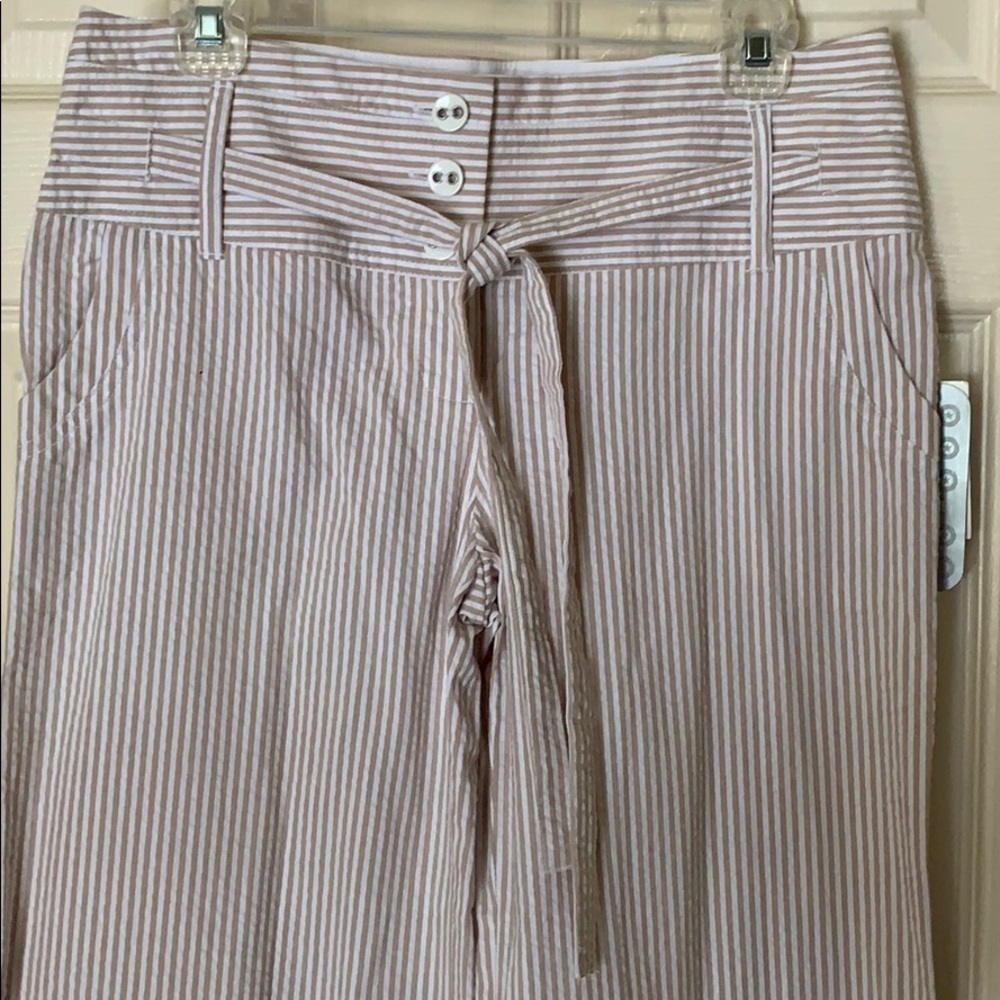 WIDE LEG PINSTRIPE PANTS - Picture 2 of 5